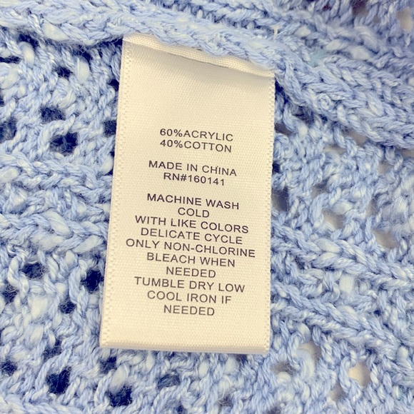 Frye Knit Tank Top XL Slate Blue Button Up New NWT - Picture 10 of 11